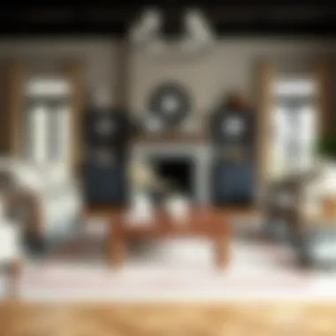 Low narrow coffee table in a cozy traditional setting