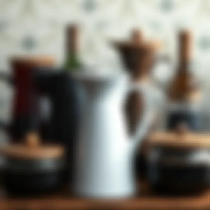Variety of wine pitchers made from different materials
