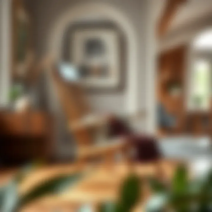 An elegant rocking chair featuring a blend of traditional and contemporary design elements