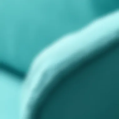 Textural Beauty: Close-up of Turquoise Fabric Close-up of turquoise fabric texture used for slipcovers