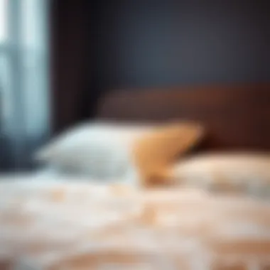 Comfortably styled bed with twin deep pocket fitted sheets