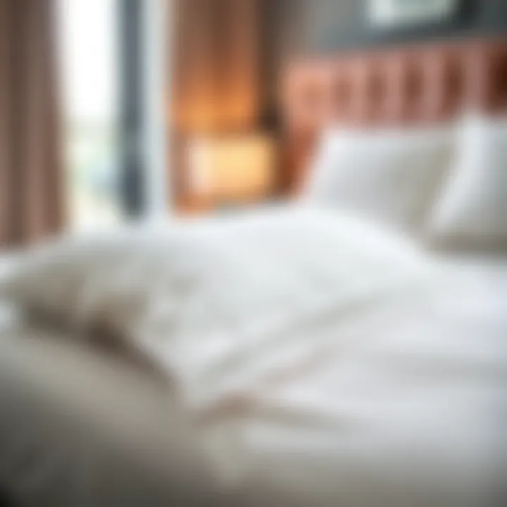 Elegant twin deep pocket fitted sheet showcasing unique design