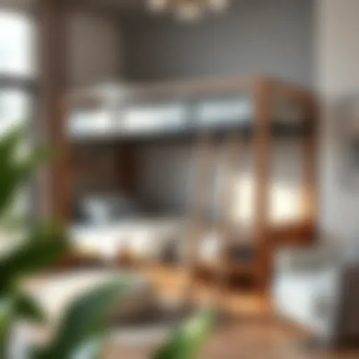 Elegant twin loft bed showcasing modern design