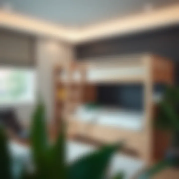 Chic twin loft bed with integrated storage solutions