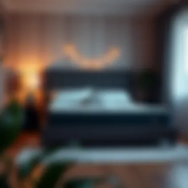 Cozy bedroom setup featuring a 135x190 mattress