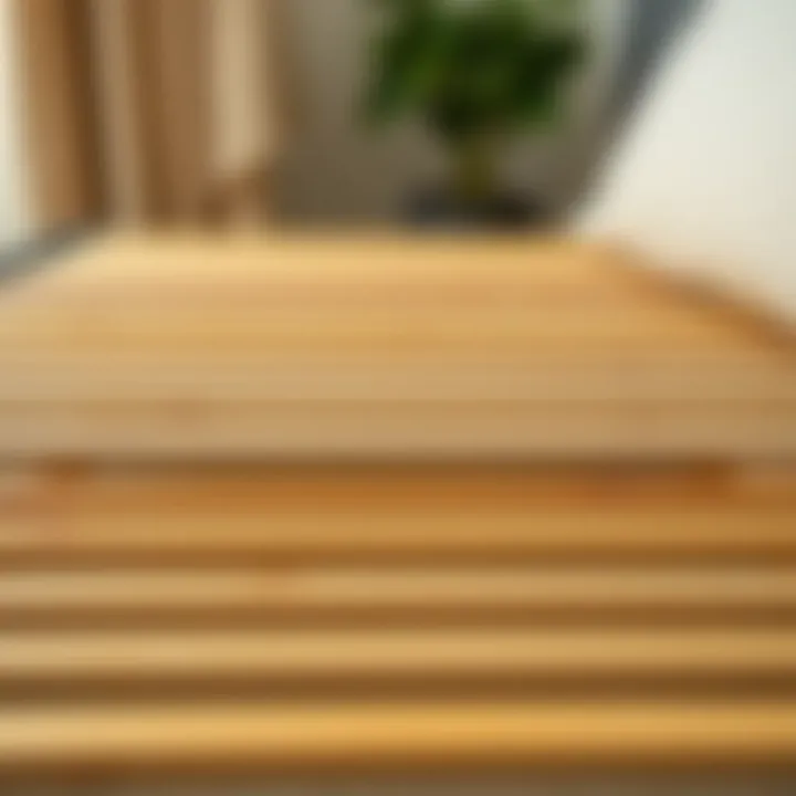 An array of bed slats made from different materials illustrating variety
