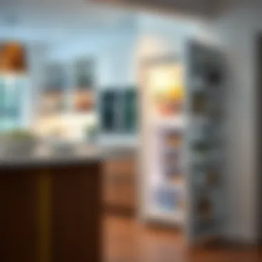 Measuring various built-in fridge dimensions for selection