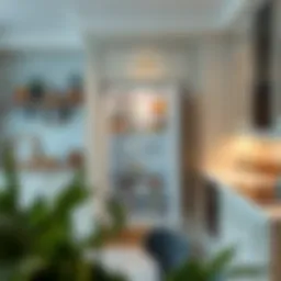 Stylish built-in fridge seamlessly integrated into kitchen cabinetry