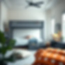 Stylish junior loft bed in a modern bedroom setting