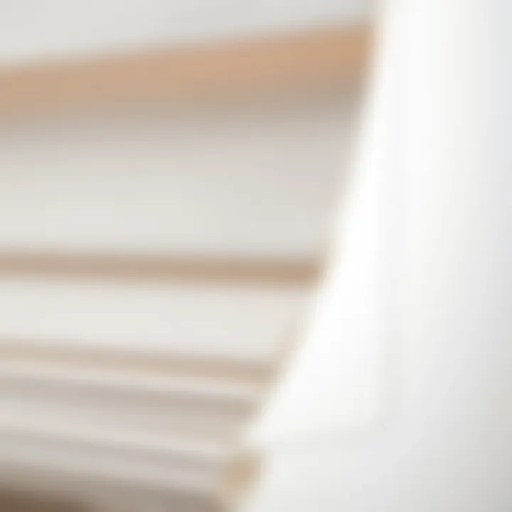 Close-up view of shade sense blinds material