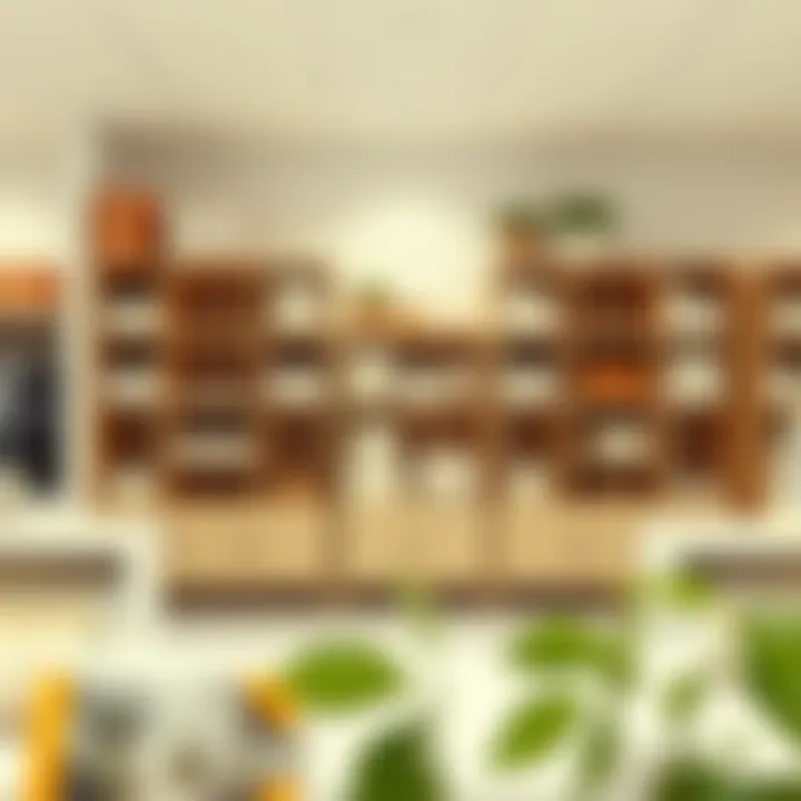 Aesthetic Retail Space with Open Front Storage Aesthetic appeal of open front storage in a retail setting