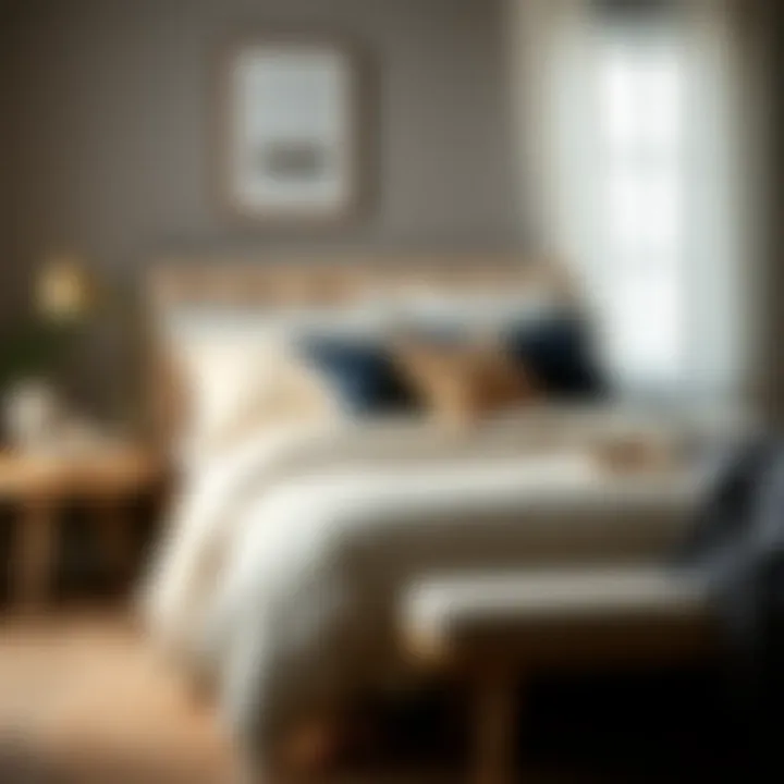 A cozy bedroom setup featuring a two-sided zipper duvet cover styled for versatility