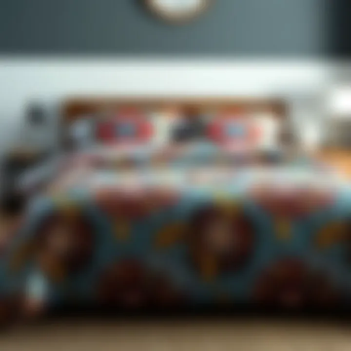 A beautifully designed two-sided zipper duvet cover showcasing intricate patterns and colors