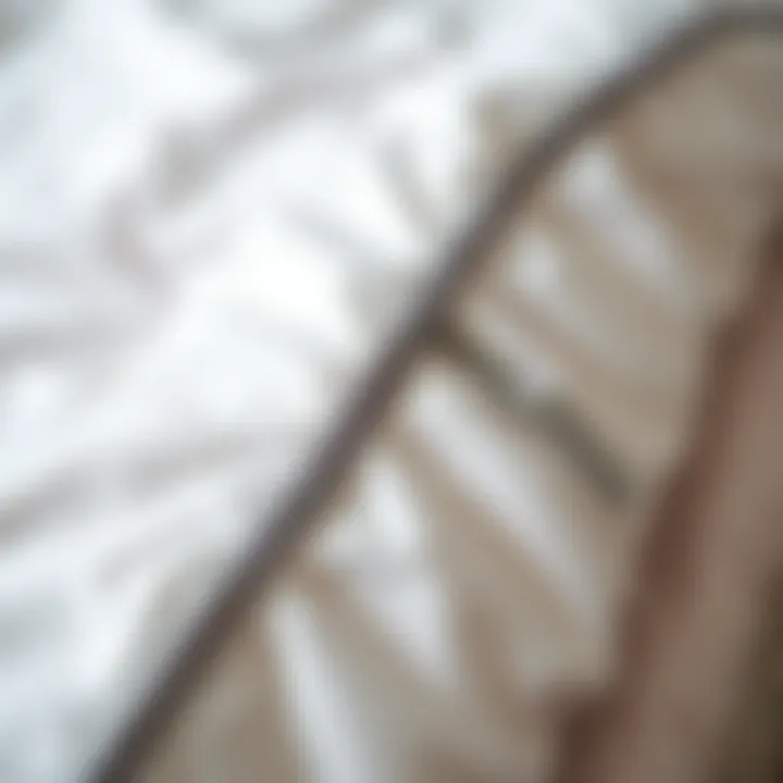 Close-up of a zipper detail on a two-sided duvet cover highlighting quality craftsmanship