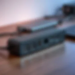 A modern USB port strip showcasing multiple ports and sleek design