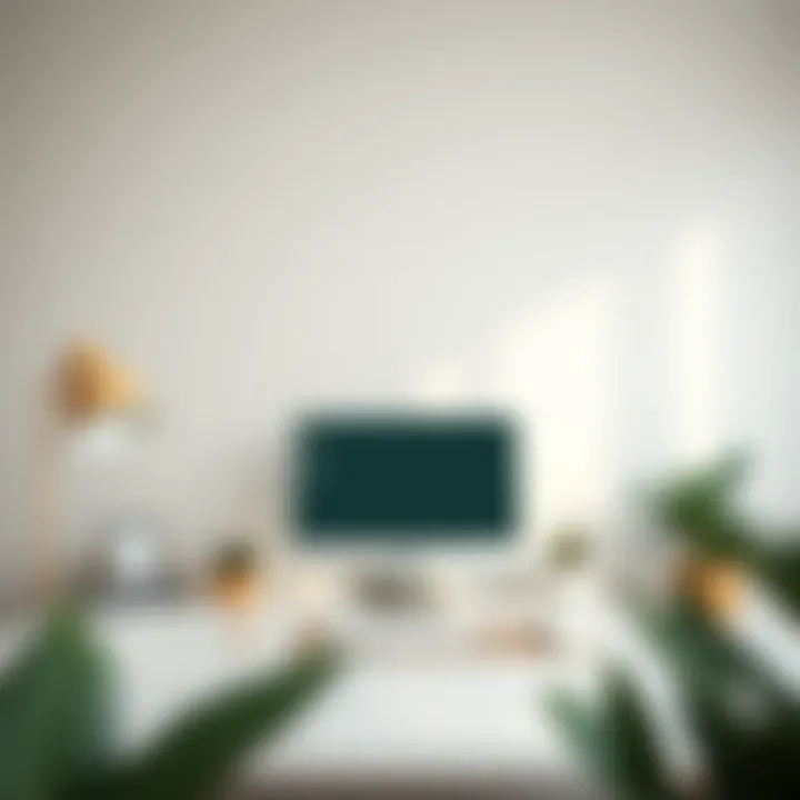 Minimalist Wallpaper for a Streamlined Workspace Minimalist wallpaper layout for efficient workspace