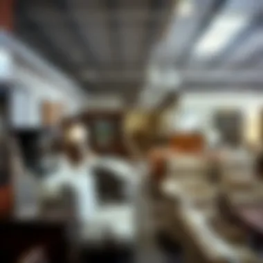 Local consignment store with showcased furniture items