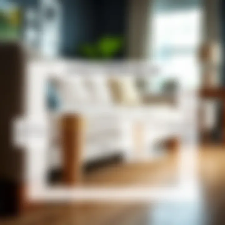 Diagram illustrating the installation process of sofa legs